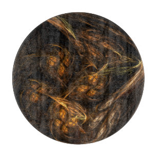 Mother Earth Abstract Art Circle Cutting Board