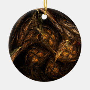 Mother Earth Abstract Art Circle Ornament