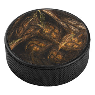 Mother Earth Abstract Art Hockey Puck