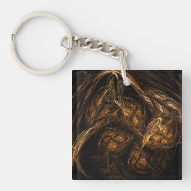 Mother Earth Abstract Art Key Ring (Front)