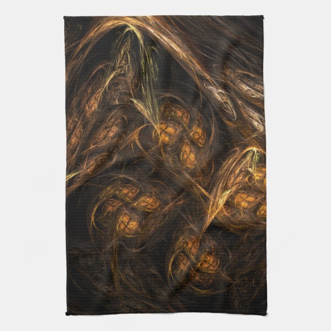 Mother Earth Abstract Art Kitchen Towel (Vertical)