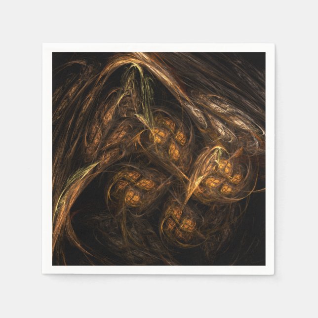 Mother Earth Abstract Art Napkin (Front)