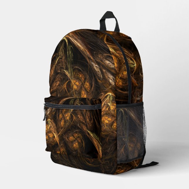 Mother Earth Abstract Art Printed Backpack (Back Corner Right)