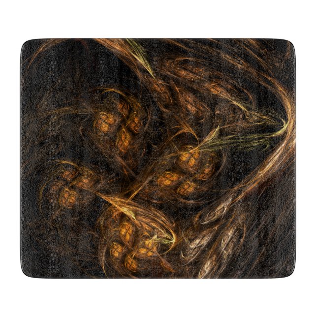 Mother Earth Abstract Art Rectangle Cutting Board (Front)