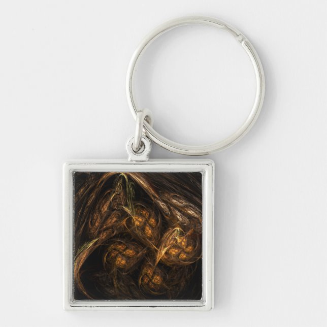 Mother Earth Abstract Art Small Key Ring (Front)