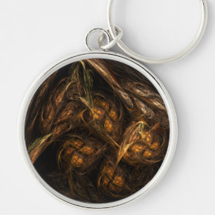 Mother Earth Abstract Art Small Key Ring