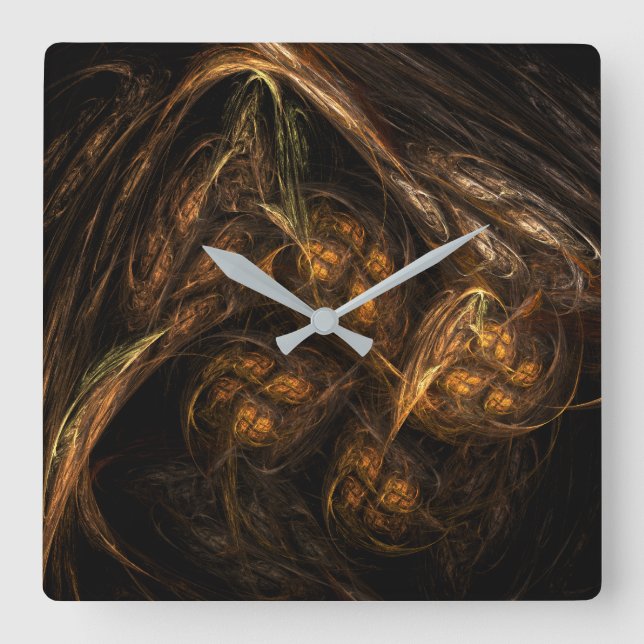 Mother Earth Abstract Art Square Square Wall Clock (Front)