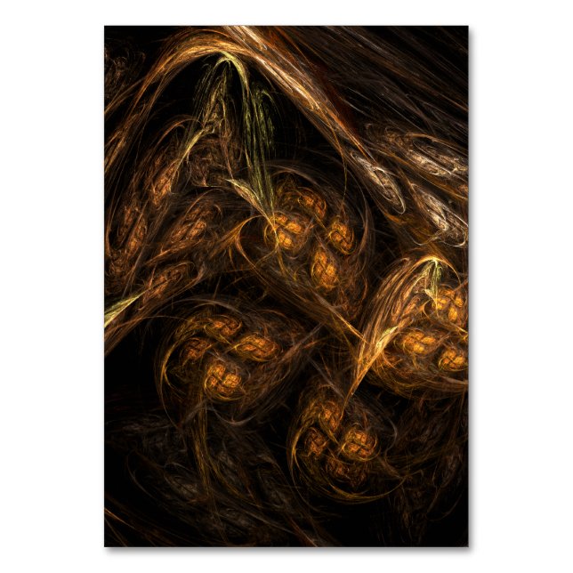 Mother Earth Abstract Art Table Card (Front)