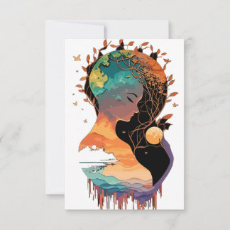 Mother Earth beautiful design Thank You Card