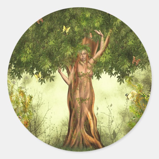 mother earth classic round sticker (Front)