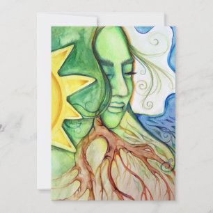 Mother Earth Gaia Goddess Invitation