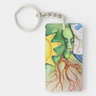 Mother Earth Gaia Goddess Key Ring