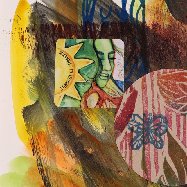 Mother Earth Gaia Goddess Square Sticker (Creator Uploaded)