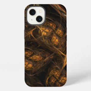 Mother Earth Modern Abstract Art Golden Fractal iPhone 13 Case