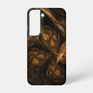 Mother Earth Modern Abstract Art Golden Fractal Samsung Galaxy Case