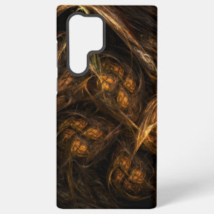 Mother Earth Modern Abstract Art Golden Fractal Samsung Galaxy Case