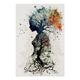 Mother Earth Tree of Life Poster