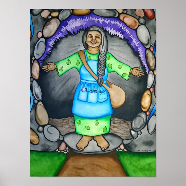Mother Earth Welcomes you by Rita Loyd Poster (Front)