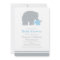 Mother Elephant Blue Grey Dots Baby Shower