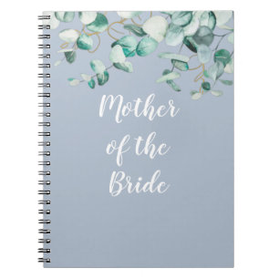 Mother Father of the Bride Personalised Dusty Blue Notebook