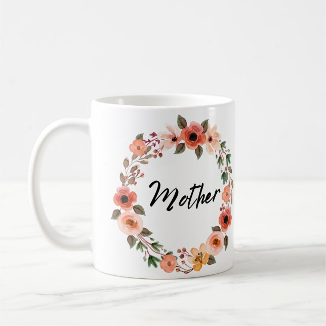 Mother floral coffee mug (Left)