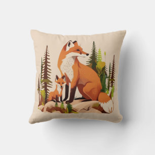 Mother Fox and kit Cushion