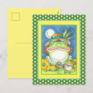MOTHER FROG & BABY FROGETT, FAMILY LOVE Funny Holiday Postcard
