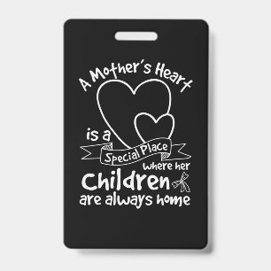 Mother Gift A Mother's Heart ID Badge