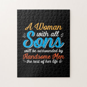 Mother Gift A Woman With All Son Jigsaw Puzzle