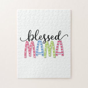 Mother Gift Blessed Mama Jigsaw Puzzle
