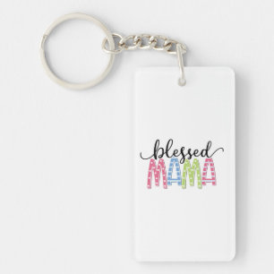 Mother Gift Blessed Mama Key Ring