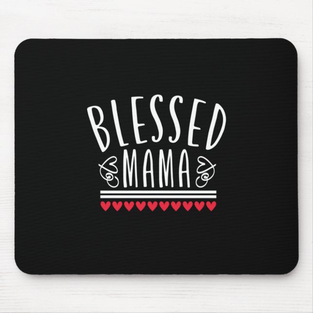 Mother Gift Blessed Mama Mouse Mat (Front)