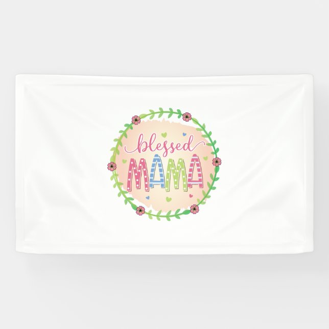 Mother Gift Blessed Mother Banner (Horizontal)