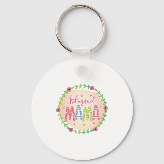 Mother Gift Blessed Mother Key Ring (Front)