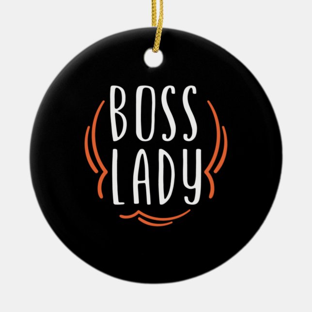 Mother Gift Boss Lady Ceramic Tree Decoration (Front)