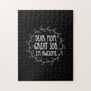 Mother Gift Dear Mum Great Job Jigsaw Puzzle