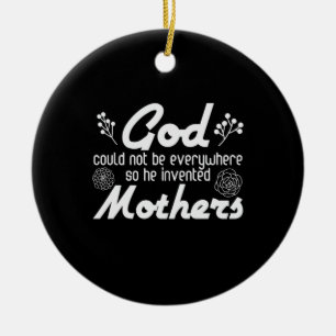 Mother Gift God He Invented Mother Ceramic Tree Decoration