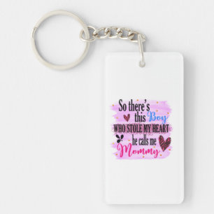 Mother Gift He Calls Me Mommy Key Ring