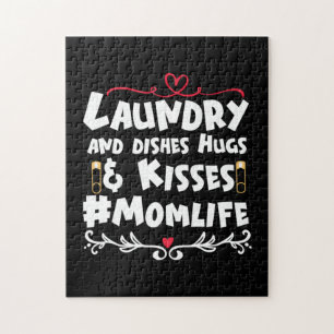 Mother Gift Laundry Kisses Mum Life Jigsaw Puzzle