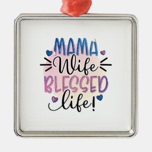 Mother Gift Mama Wife Blessed Life Metal Tree Decoration