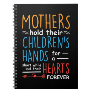 Mother Gift Mothers Hold Their Children Hands Notebook
