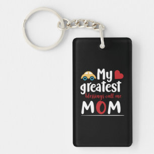 Mother Gift My Greatest Blessings Call Me Mum Key Ring