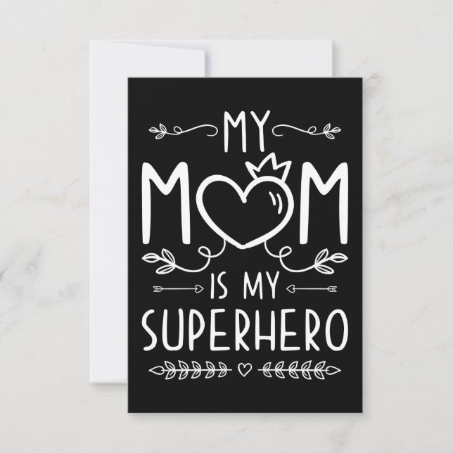 Mother Gift My Mum Is My Superhero Thank You Card (Front)