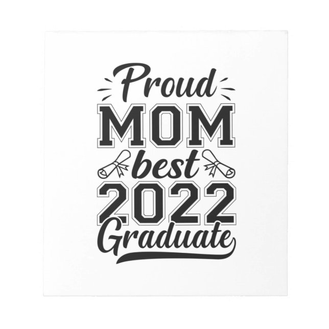 Mother Gift Proud Mum Best 2022 Graduate Notepad (Front)