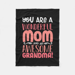 Mother Gift Proud Wonderful Mom Birthday Fleece Blanket