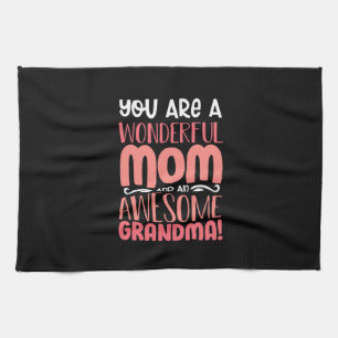Mother Gift Proud Wonderful Mom Birthday Tea Towel