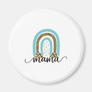 Mother Gift Rainbow Leopard Mama Magnet