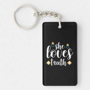 Mother Gift She Loves Truth Key Ring