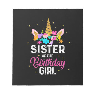 Mother Gift   Sister Of The Birthday Girl Birthday Notepad