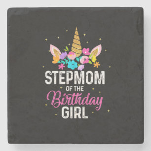 Mother Gift Stepmom Of The Birthday Girl Stone Coaster